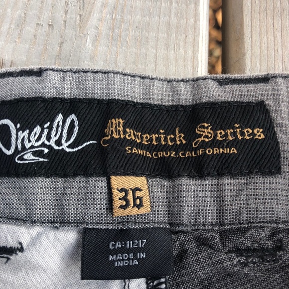 O’Neill Maverick Series Checkered Grey Shorts - Picture 2 of 4